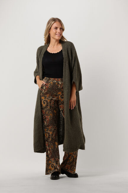 Groene SUMMUM Vest KIMONO CARDIGAN RUSTIC MOHAIR BLEND KNIT - large