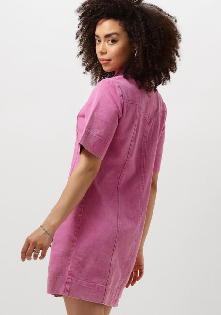 Paarse Y.A.S. Mini jurk YASVIOLETTA 2/4 DENIM DRESS - large