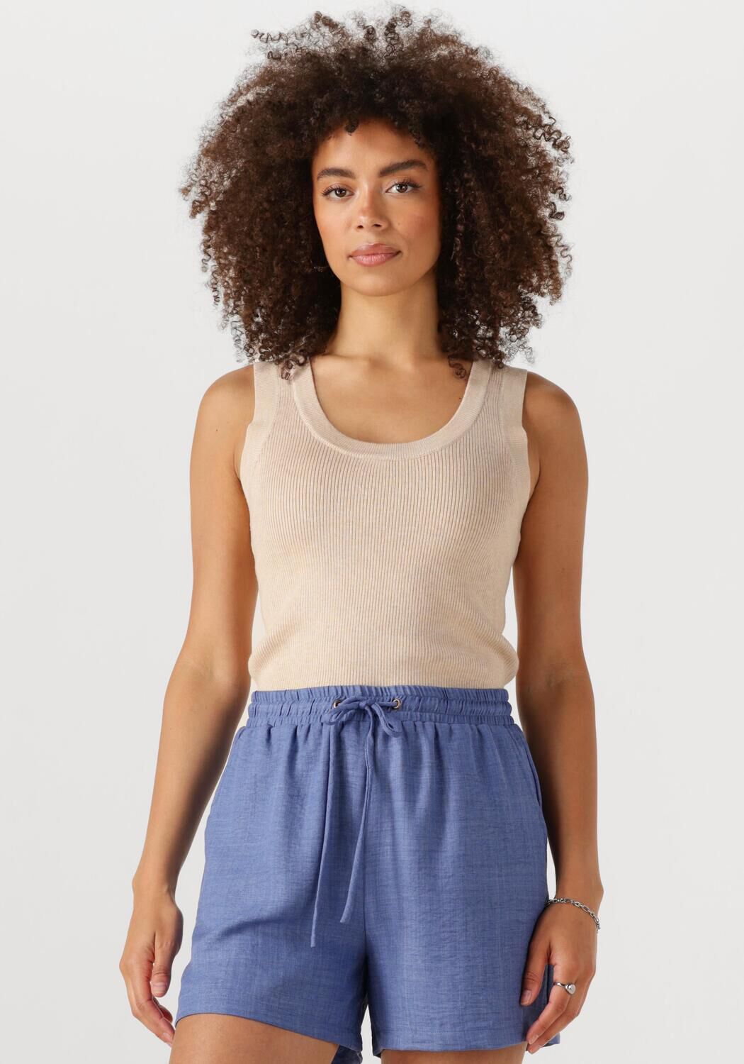 YDENCE Dames Tops & T-shirts Knitted Top Keely Beige