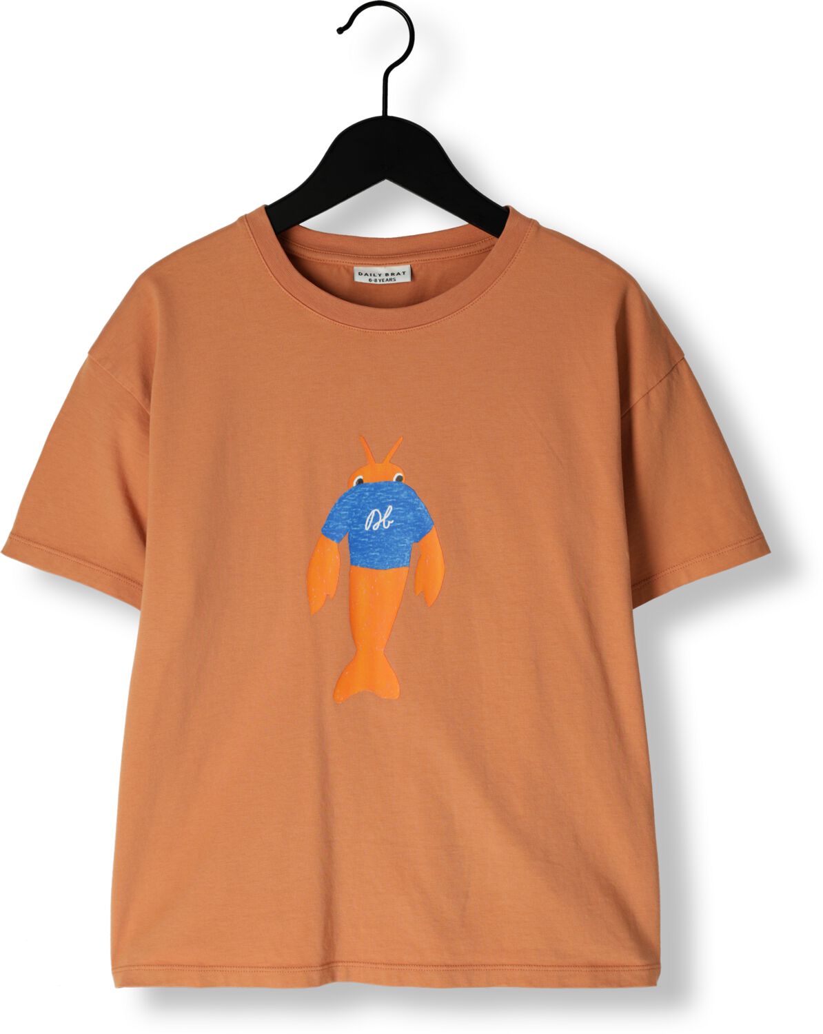DAILY BRAT Jongens Polo's & T-shirts Crabby Crab T-shirt Oranje