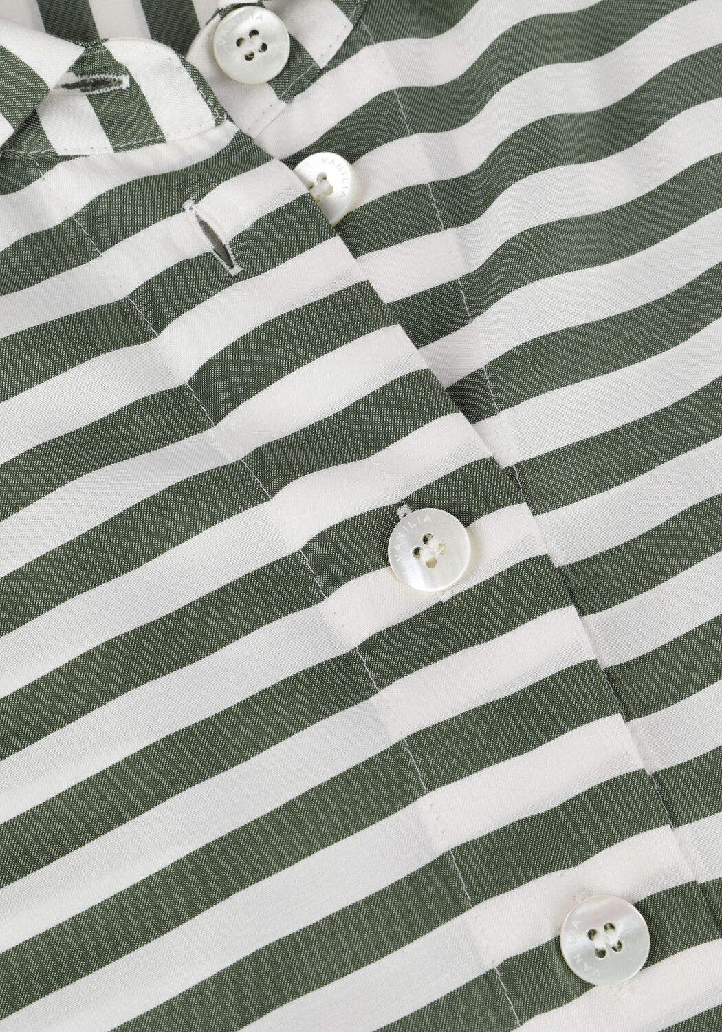 Groene VANILIA Blouses SHIRT STRIPE - large