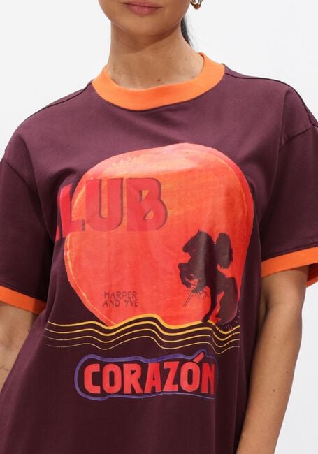 Bordeaux HARPER & YVE T-shirt CLUBCORAZON-SS - large