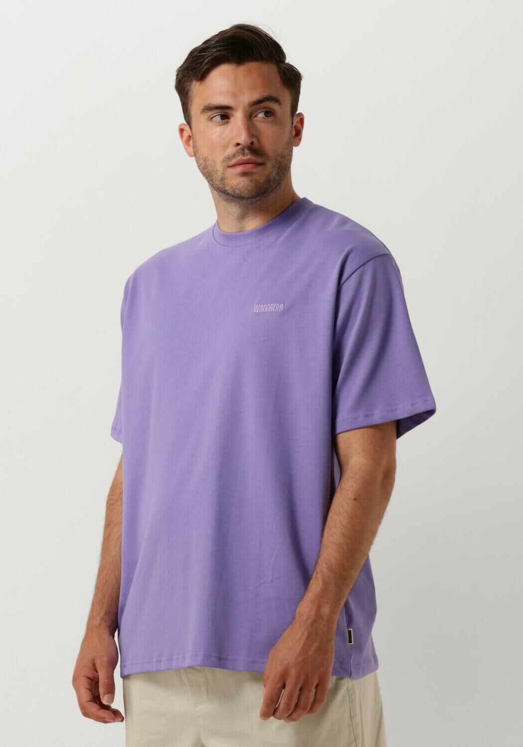 WOODBIRD Heren Polo's & T-shirts Wbbaine Base Tee Paars