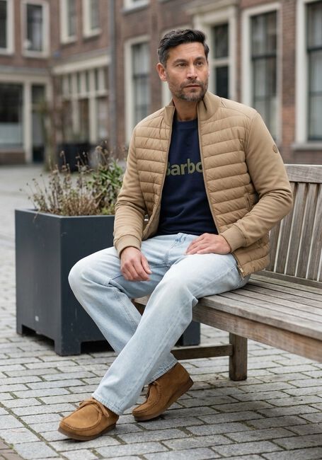 Donkerblauwe BARBOUR Sweater PIQUE APPLIQUE CREW - large