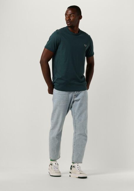 Blauwe FRED PERRY T-shirt RINGER T-SHIRT - large