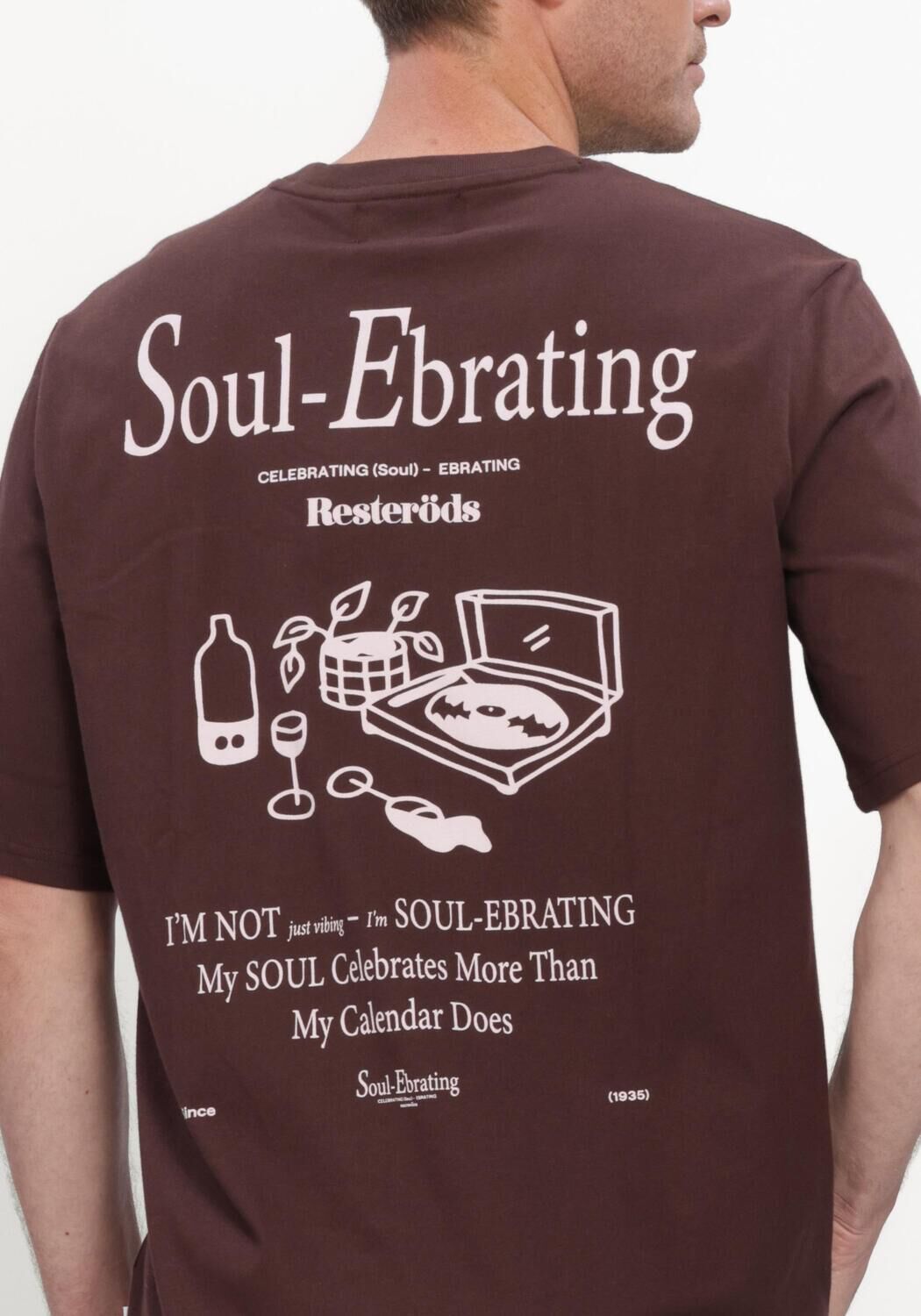 Bruine RESTER&Ouml;DS T-shirt RTTAS PRINT - large