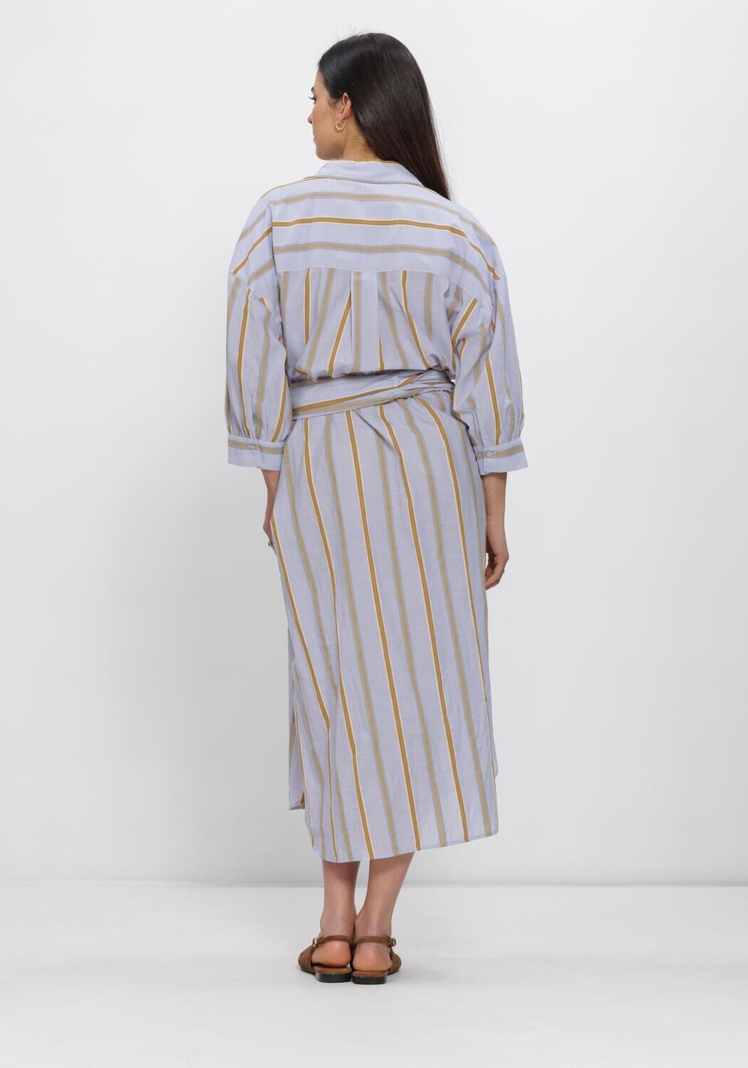 Blauwe BEAUMONT Midi jurk INDIA DRESS - large