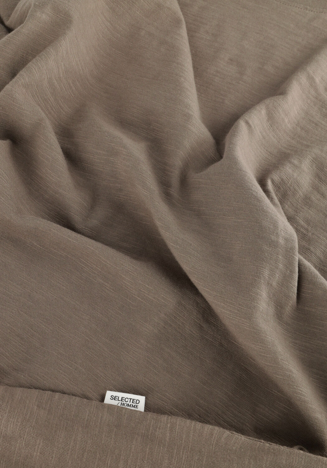 Groene SELECTED MEN T-shirt SLHASPEN SLUB SS O-NECK TEE NOOS - large