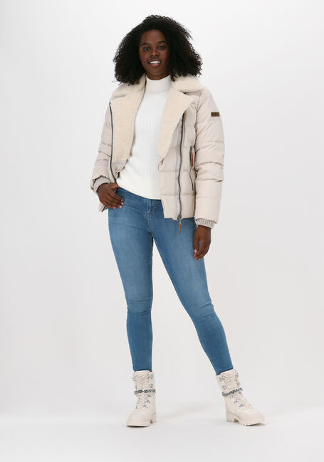 Ecru MOSCOW Gewatteerde jas BIKER - large