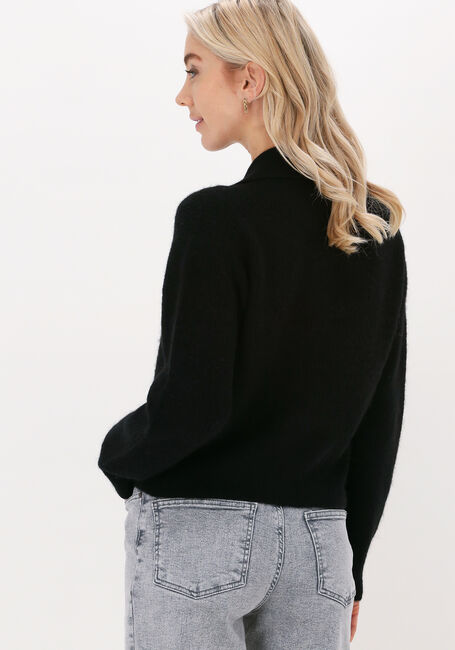 Zwarte JUST FEMALE Vest REBELO COLLAR CARDIGAN - large