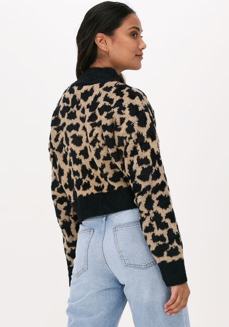 Beige NA-KD Trui PATTERN OVERSIZED CROPPED KNITTED SWEATER - large