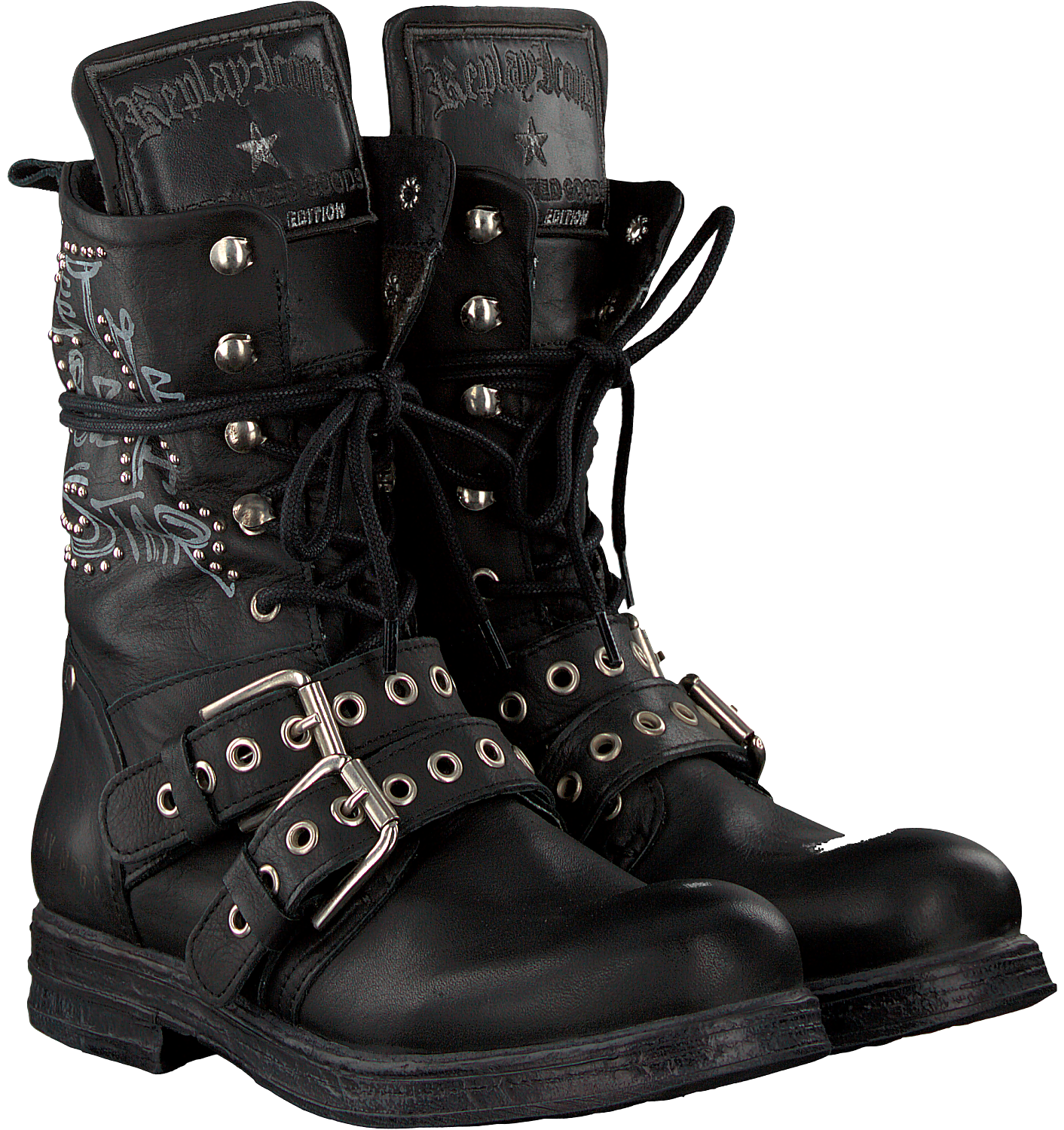 Zwarte REPLAY Biker boots DUNYA | Omoda Zwarte REPLAY Biker boots DUNYA | Omoda