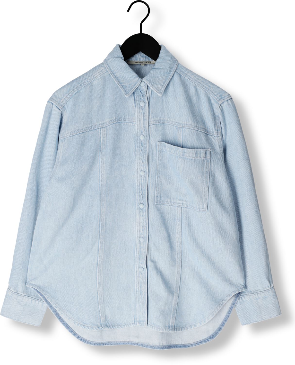 SECOND FEMALE Dames Blouses Irvin Denim Shirt Lichtblauw