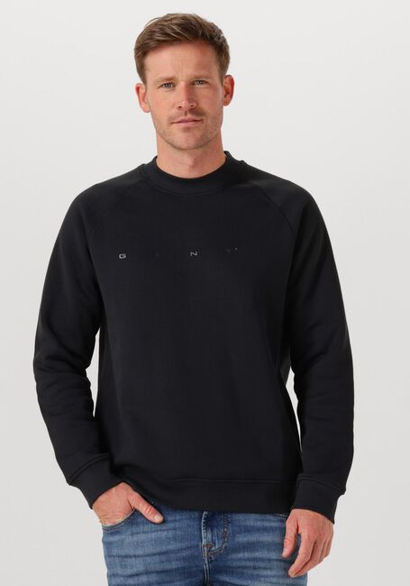 Zwarte GENTI Trui BASIC LOGO SWEATER - large