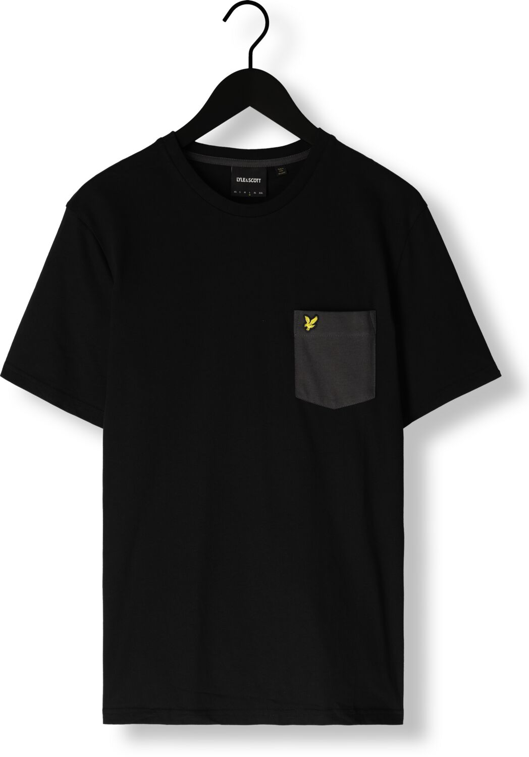 LYLE & SCOTT Heren Polo's & T-shirts Contrast Pocket T-shirt Zwart