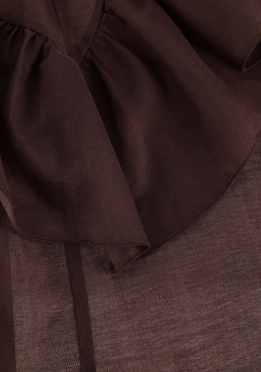 Bruine SECOND FEMALE Blouses FRIA FRILL BLOUSE - large