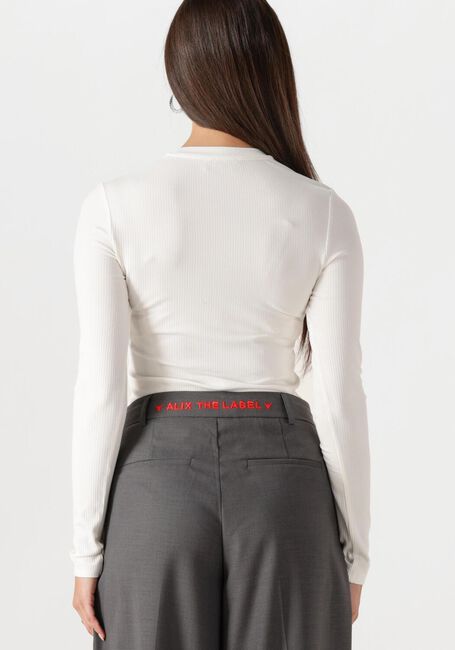 Witte ALIX THE LABEL Top LADIES KNITTED MODAL LONGSLEEVE TOP - large