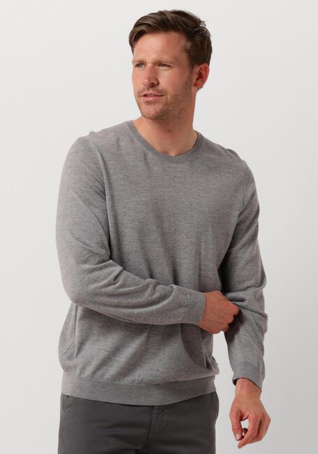 Grijze BOSS BLACK Trui LENO - large