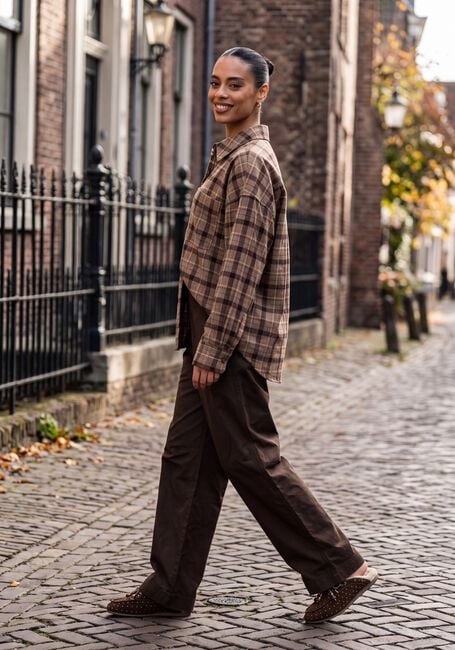 Bruine ROUGE EDIT Wijde broek ROUFIONA HW W/F F/L TROUSER - large