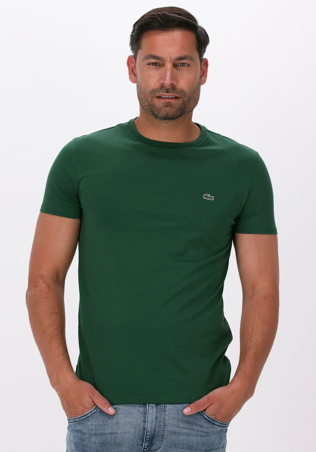donkergroene lacoste t shirt 1ht1 men s tee shirt 1121