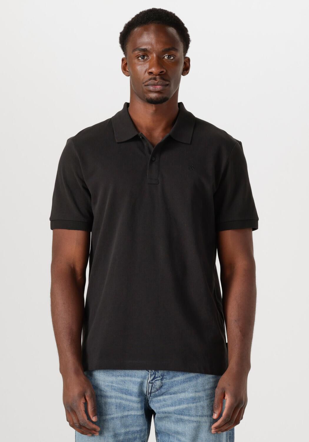 SCOTCH & SODA Heren Polo's & T-shirts Logo Pique Polo Zwart