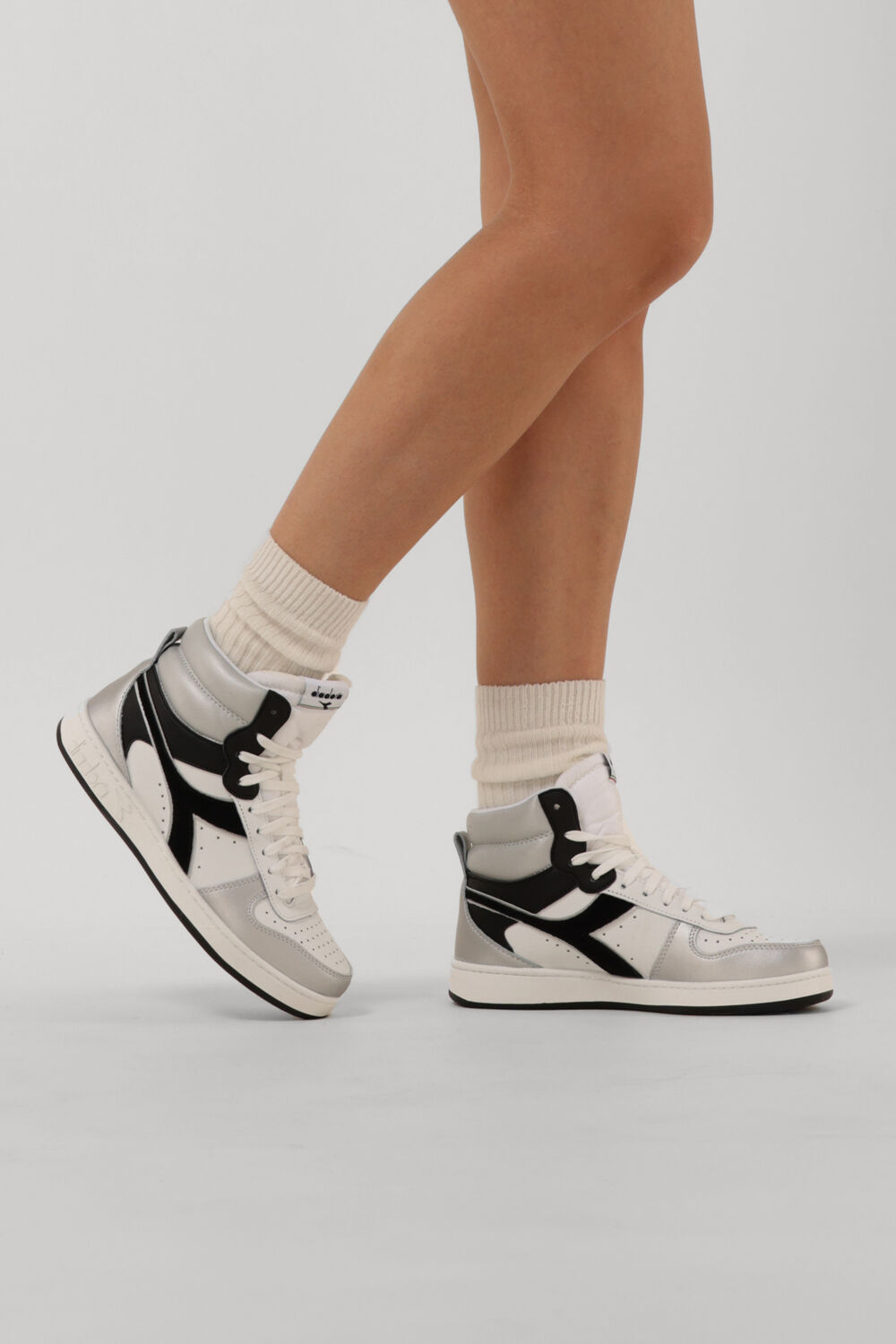 witte diadora hoge sneakers magic basket mid space woman