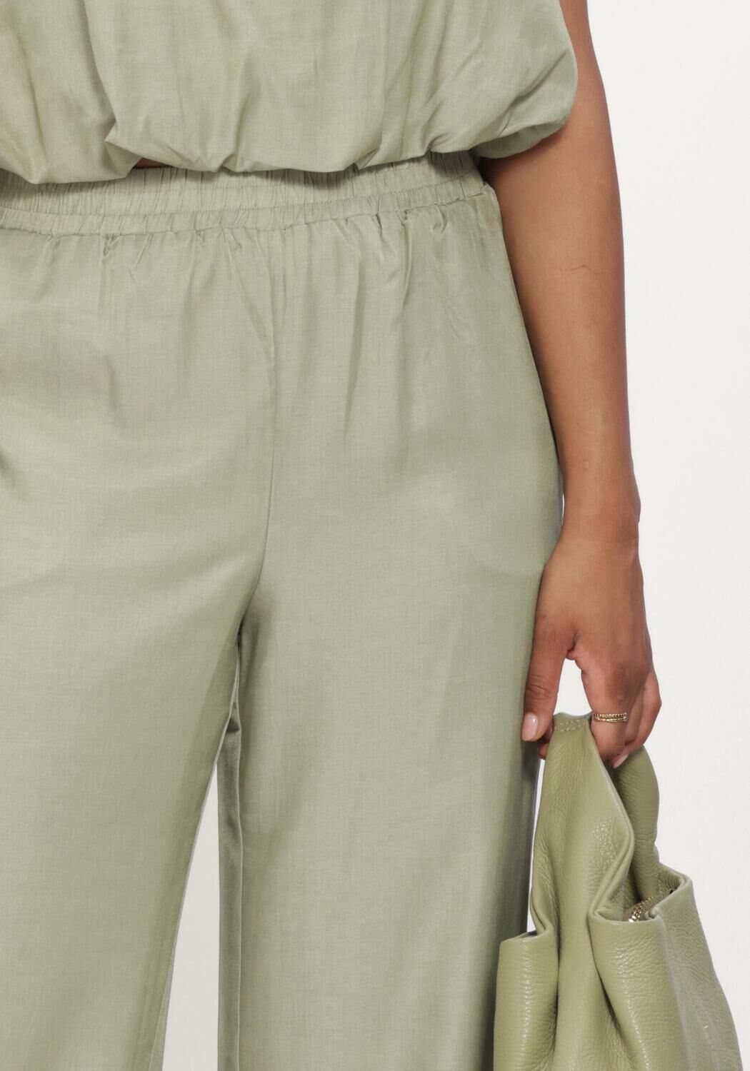 Mint REFINED DEPARTMENT Wijde broek LADIES WOVEN FLOWY WIDE LEG PANTS NOVA - large
