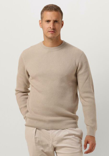 Beige PROFUOMO Trui PULLOVER CREW NECK - large