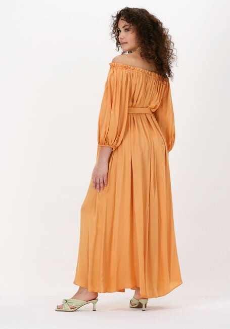Oranje ACCESS Maxi jurk OFF SHOULDER SATIN DRESS - large