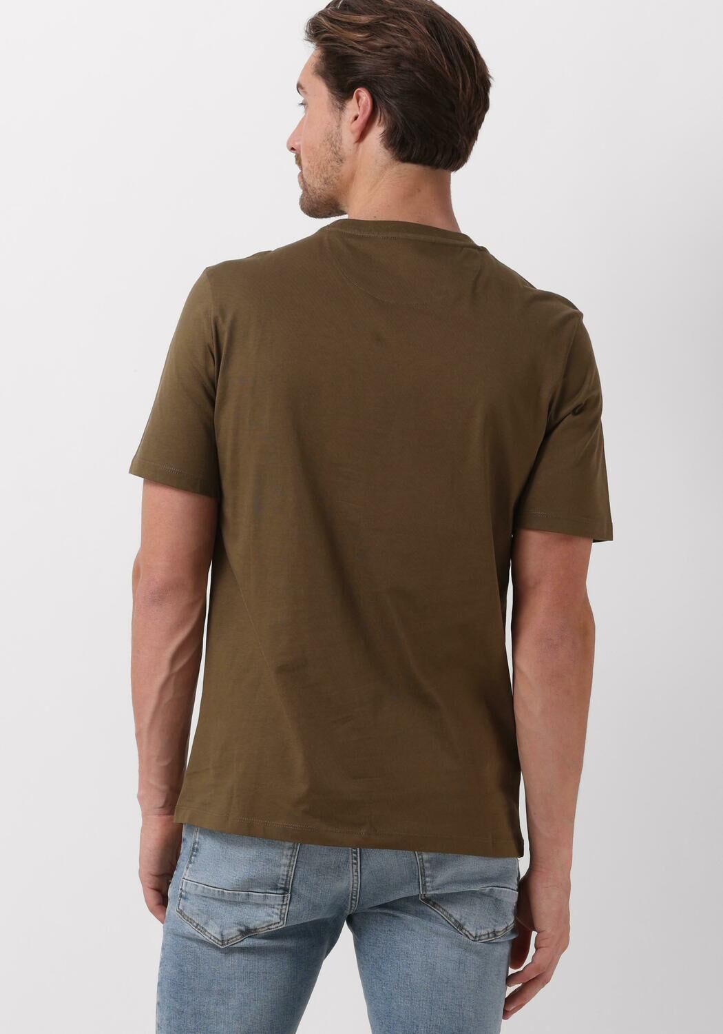 SCOTCH & SODA Heren Polo's & T-shirts Essential Logo Badge T-shirt Groen