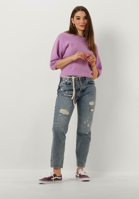 Blauwe SCOTCH & SODA Wide jeans THE BUZZ SLIM BOYFRIEND JEANS - ALL TIED UP - large