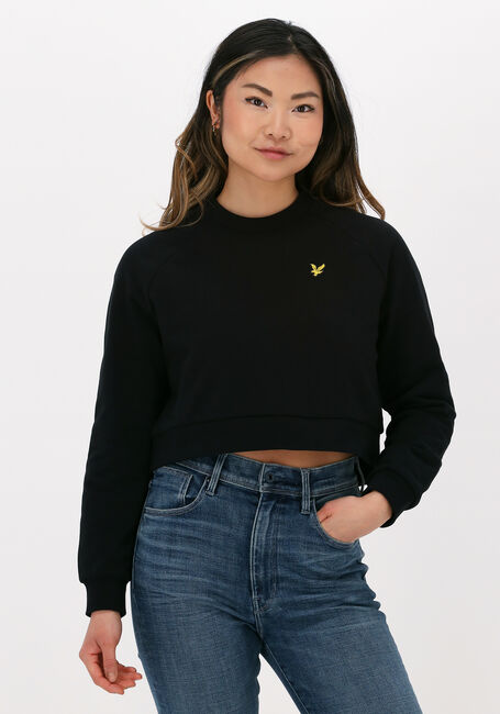 Zwarte LYLE & SCOTT Sweater CROPPED SWEATSHIRT - large