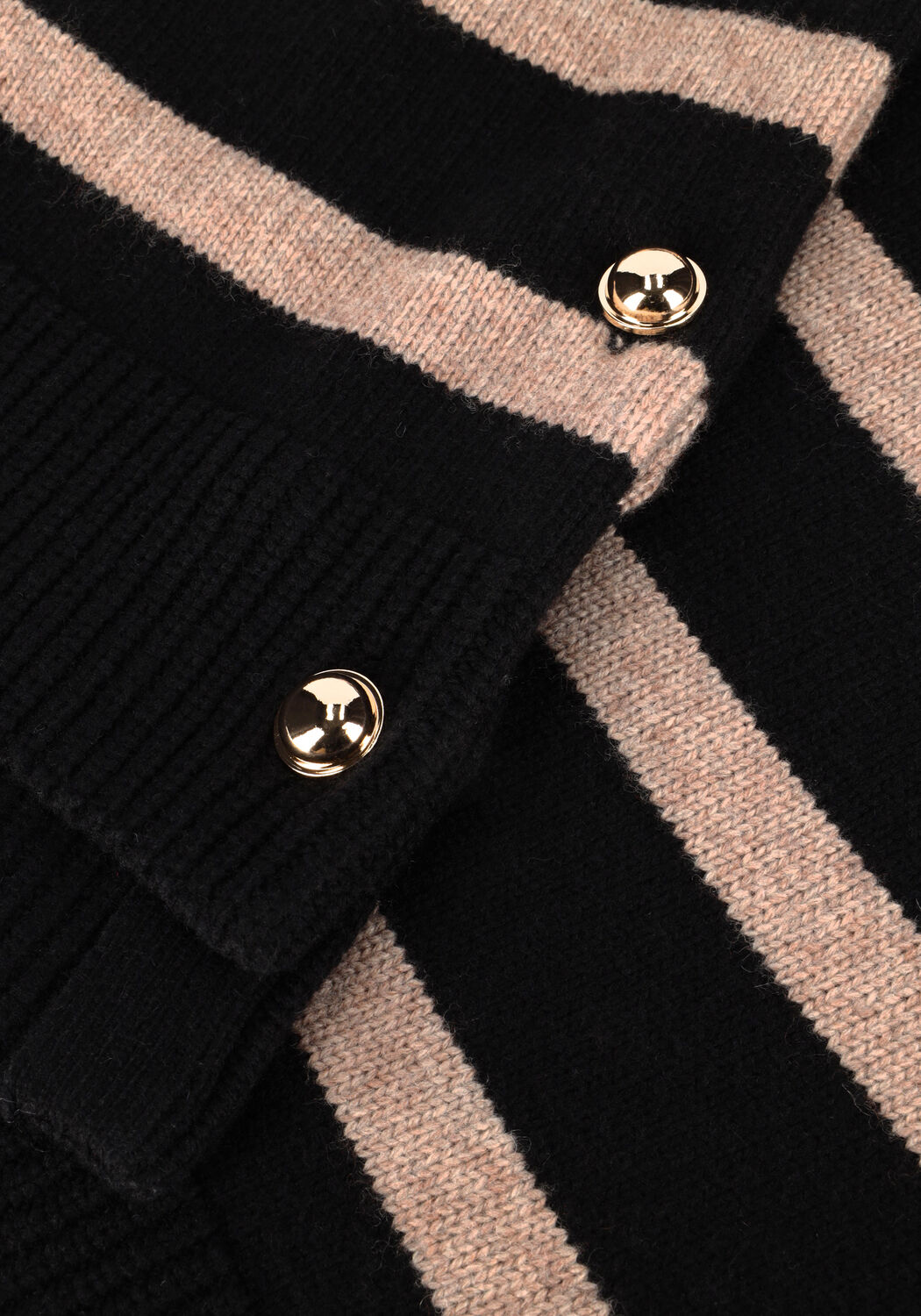 Zwarte CO'COUTURE Truien/vesten MAJA BUTTON STRIPE - large