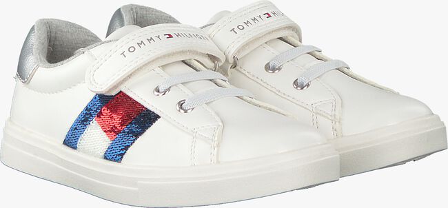 Witte TOMMY HILFIGER Lage sneakers LOW CUT LACE-UP/VELCRO SNEAKER - large