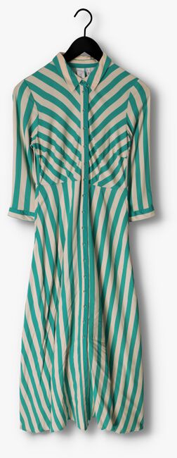 Blauw/wit gestreepte Y.A.S. Maxi jurk YASSAVANNA LONG SHIRT DRESS - large