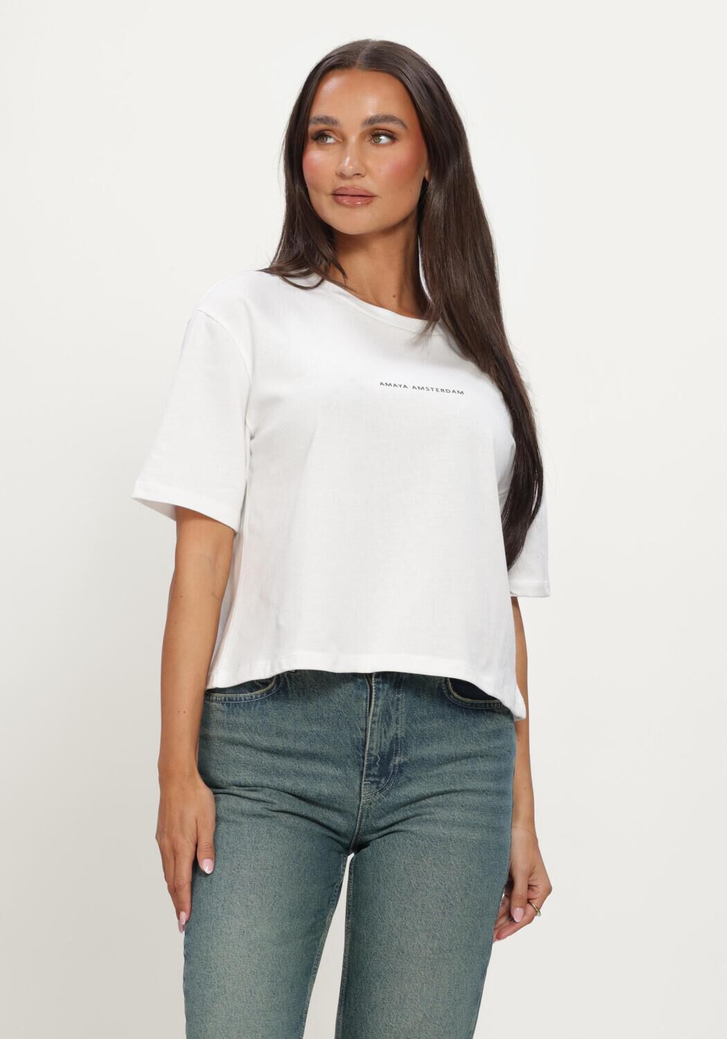 AMAYA AMSTERDAM Dames Tops & T-shirts Bailey T-shirt Wit