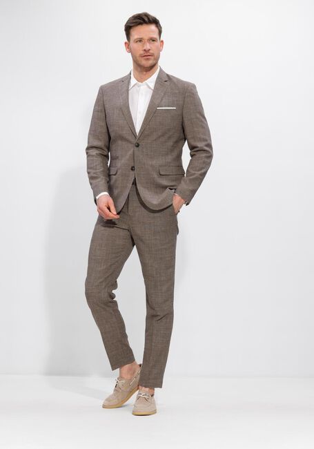 Bruine SELECTED MEN Pantalon SLHSLIM-OASIS LINEN TRS NOOS - large