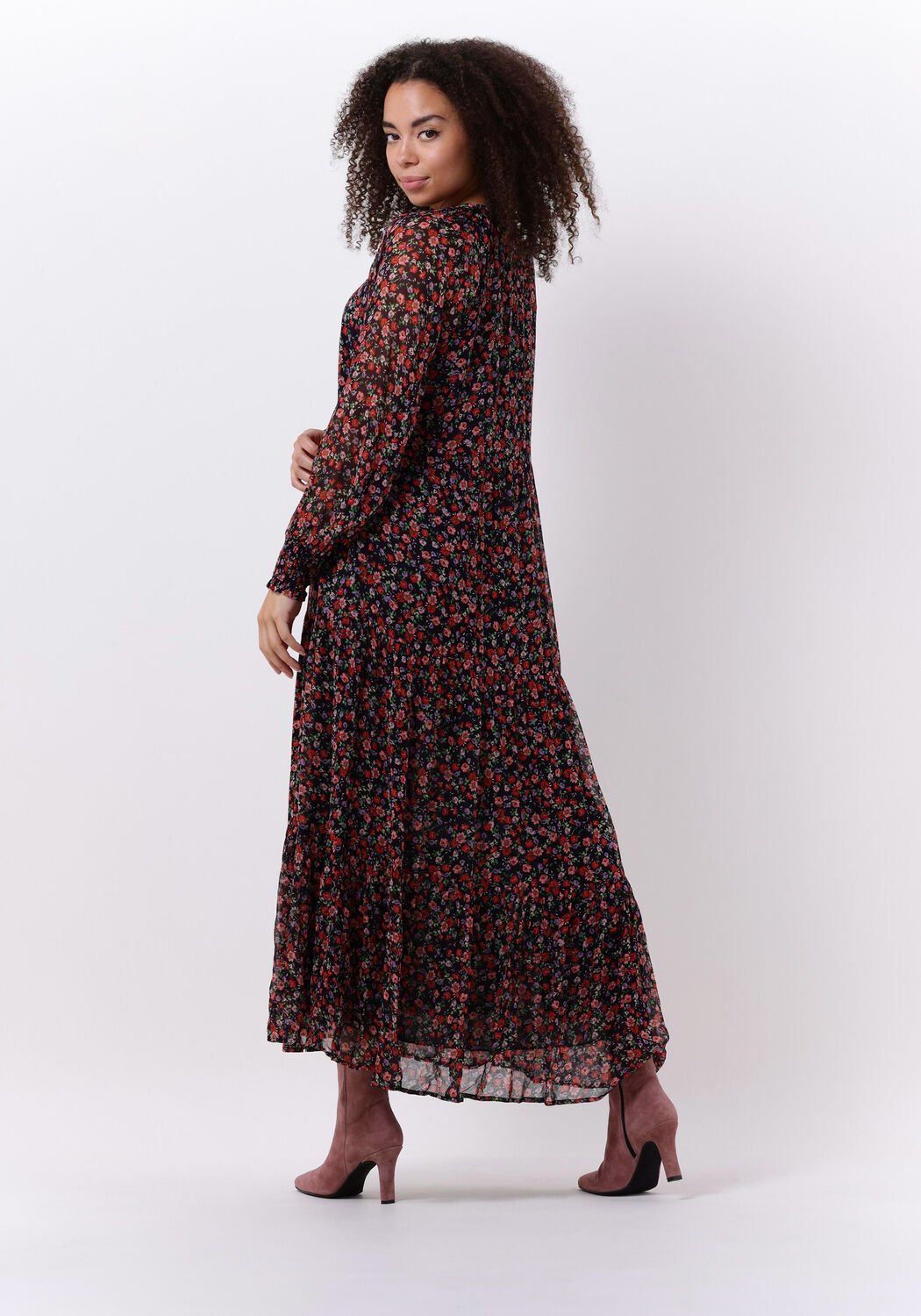 Blauwe lange jurk clearance