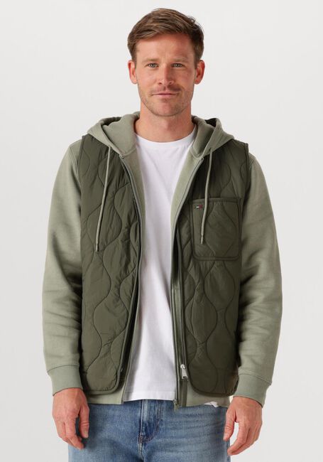 Groene TOMMY JEANS Bodywarmer TJM QUILTED VEST EXT - large