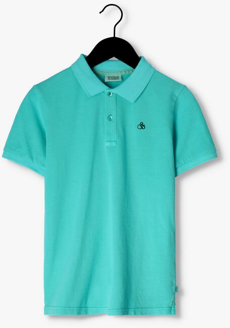 Turquoise SCOTCH & SODA Polo GARMENT DYED SHORT SLEEVED PIQUE POLO - large