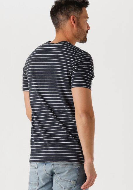 Blauwe PME LEGEND T-shirt SHORT SLEEVE R-NECK YD MELANGE STRIPED JERSEY - large