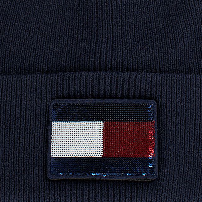 Blauwe TOMMY HILFIGER Muts SWAP YOUR PATCH BEANIE - large