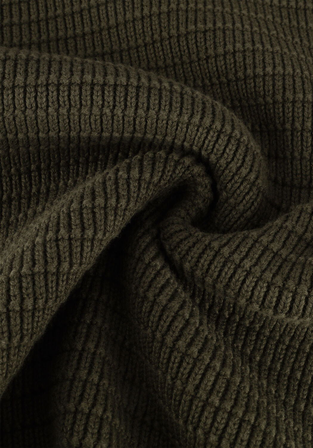 Donkergroene SELECTED MEN Trui SLHTHEO LS KNIT STRUCTURE HALF ZIP - large