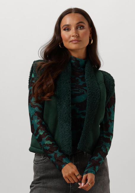 Groene POM AMSTERDAM Gilet LAMMY TEAL GREEN - large