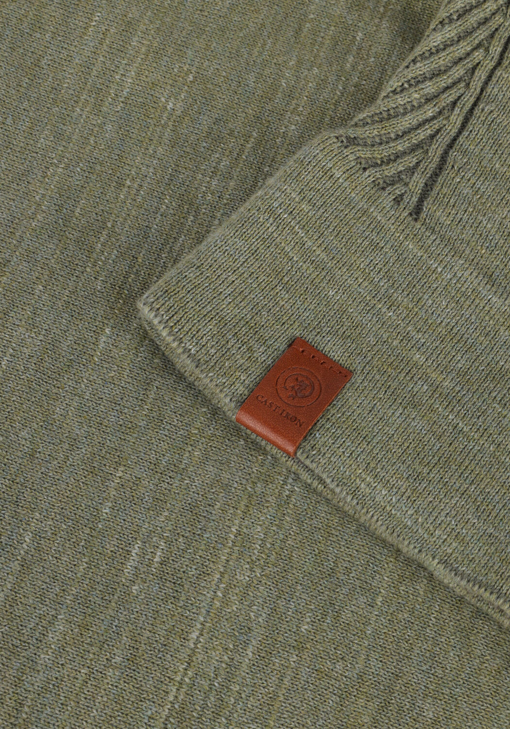 Mint CAST IRON Coltrui TURTLENECK COTTON HEATHER PLATED - large