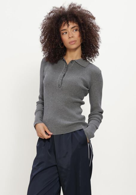 Grijze BRUUNS BAZAAR Coltrui ANEMONEBBVALEA KNIT POLO - large