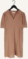 Camel BY-BAR Midi jurk FLEUR LINEN DRESS Camel BY-BAR Midi jurk FLEUR LINEN DRESS - medium