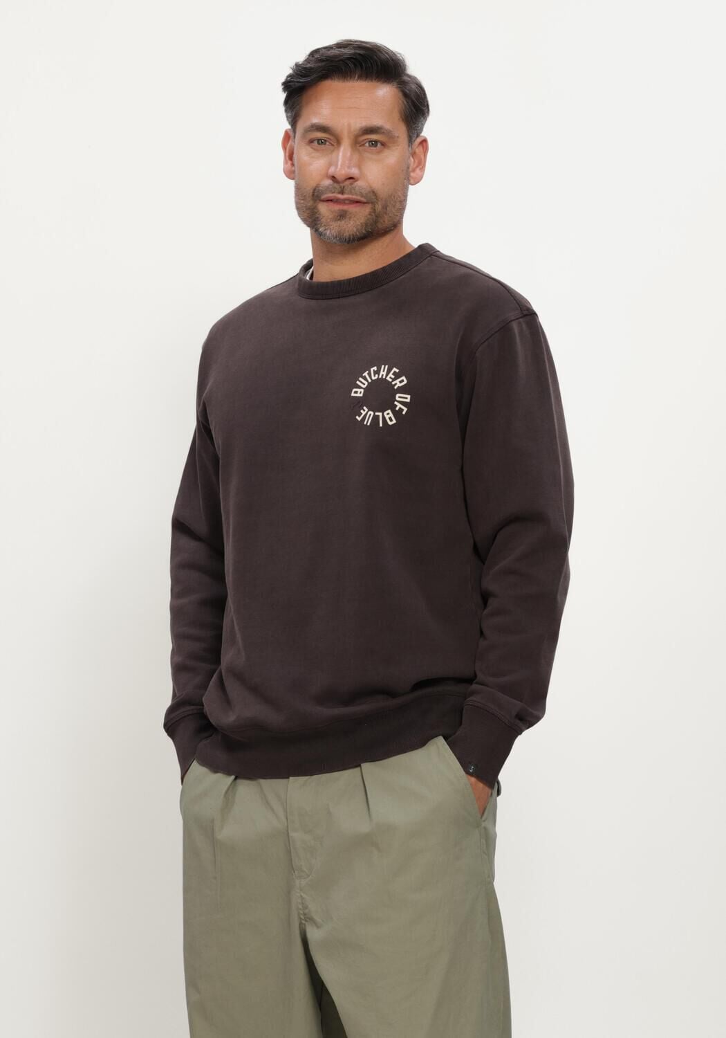 Bruine BUTCHER OF BLUE Sweater CIRCLE CREW - large