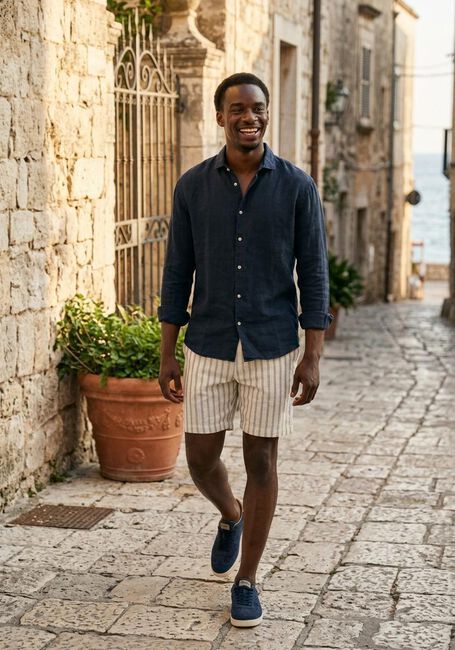 Donkerblauwe THE GOODPEOPLE Casual overhemd SOHO - large