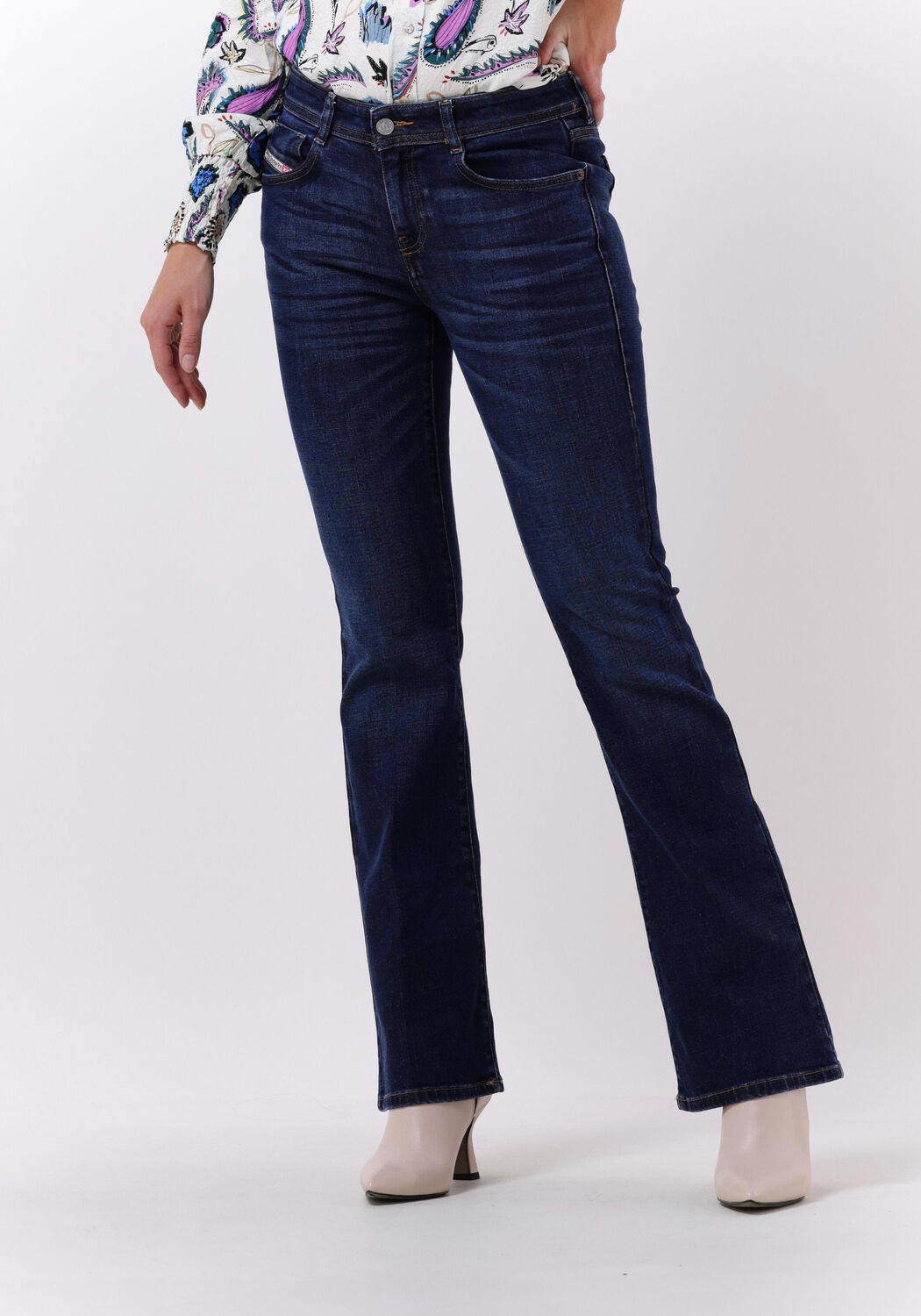 Replay Lage taille broek blauw casual uitstraling Mode Broeken Lage taille broeken 